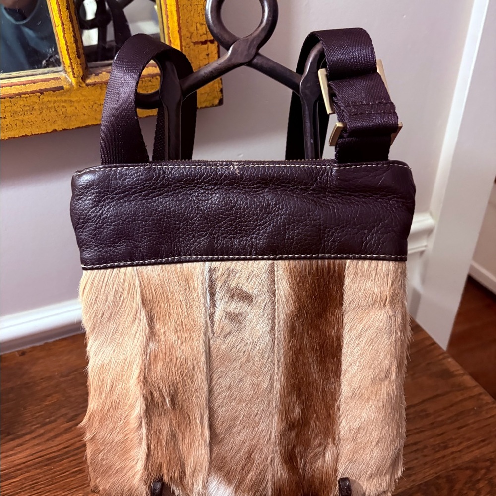 Real Springbok Fur & Leather Crossbody by Diane Gail - Picture 3 of 8